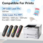 LEMERO 218A Toner Cartridges 4 Pack 218X (with Chip) Compatible Replacement for HP 218A 218X Toner Cartridges Work for HP Color Laserjet Pro MFP 3301cdw 3201dw 3301sdw Printer W2180A W2180X (BCMY-4P)