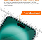 4 Pack Anti Blue Light Screen Protector for iPhone 16,iPhone15 [6.1inch] with Installation Frame,9H+ Anti Blue Light Tempered Glass, Anti-Scratch, Case Friendly