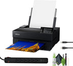 EPSON SureColor P700 13-inch Photo Printer (C11CH38201) Bundle with Surge Protector, Printer Cable, Cleaning Kit