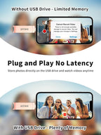 MFi Certified 512GB Flash Drive for iPhone iPad, IMKAR Memory Stick Storage for Photos Videos, Compatible with iPhone iPad Android and PC, Plug and Play No Application Required (Rose Gold)