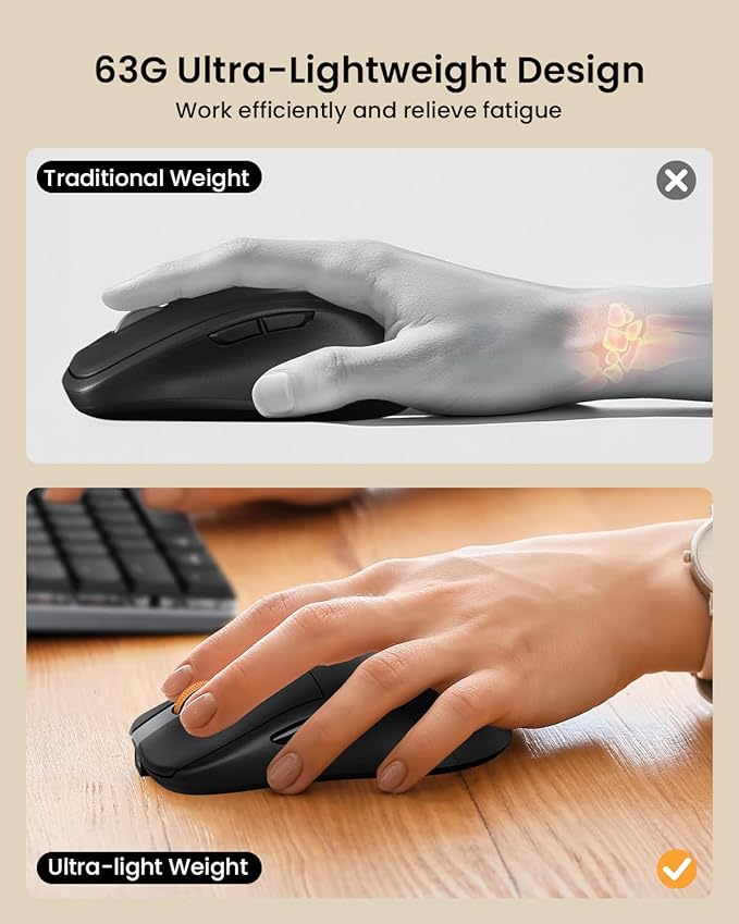 ProtoArc Mechanical Keyboard and Mouse, KM310 Wireless Rechargeable Aluminum Keyboard Mouse, 2.4G+Dual Bluetooth, Low Profile Keys, Red Switches, Multi-Device, for Windows/Mac - Space Gray