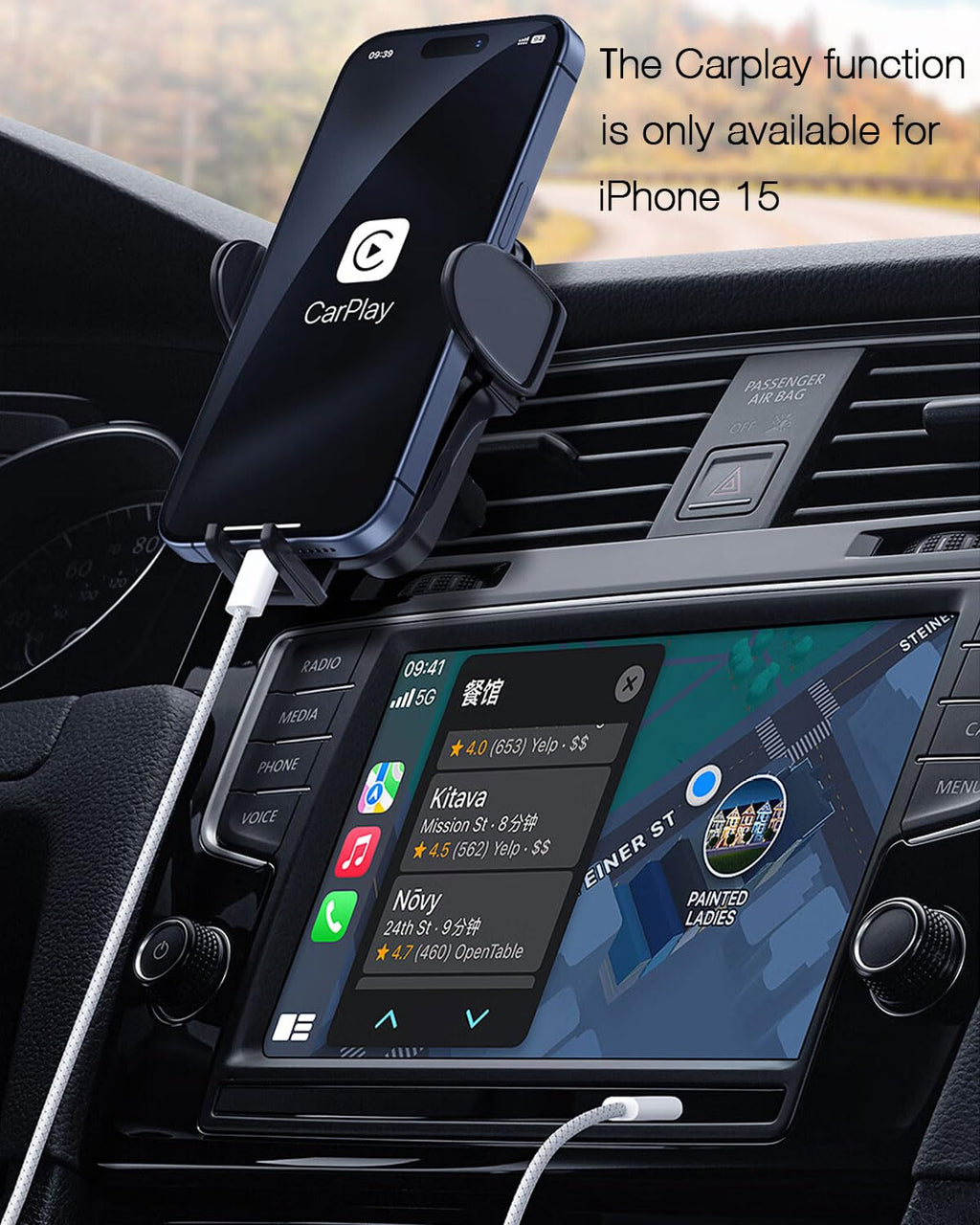 6ft USB A to USB C CarPlay Cable for iPhone 15/16/17, 15 16 17 Pro Max, 15/16 Plus, iPhone 16E,17Air, AirPods 4/AirPods Pro (2nd/3rd Gen),iPad 10th Gen, iPad Pro 12.9/11,Air 5th/4th Car Charging Cable