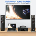 HDMI 2.0 Switch 4 Port with Audio Extractor – 4K@60Hz HDR10, Optical/AUX/ARC Audio Output, Auto-Switching for PS5/Xbox/Soundbar, Dolby Digital & DTS Support, Remote Included.