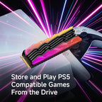 S790R 2TB NVMe M.2 SSD PCIe 4.0 x4, Internal Solid State Drive with RGB Heatsink, Up to 7450MB/s, 3D NAND TLC, PS5 Compatible, Ideal for Gaming, Creators & Professionals