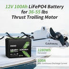 12V 100Ah LiFePO4 Battery, BCI Group 24, Built-in 100A BMS, 1280Wh Rechargeable Deep Cycle Lithium Battery, 15000+ Cycles, Low Temp Protection, for RV, Marine, Solar, Trolling Motor, Home, Off-Grid