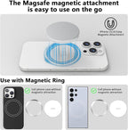 P10 Magnetic PSSD ，For iphone MagSafe Portable SSD, Upto 2000MB/s-Type-C, SM2320，USB 3.2 Gen 2x2 20Gbps, Connectivity, Updated Firmware - Portable Magnetic External Solid State Solution (Black-1T)