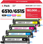 Phaser 6510 WorkCentre 6515 Drum Unit Replacement for Xerox 108R01420 108R01417 108R01418 108R01419 Imaging Unit Compatible for Xerox 6510N 6510DN 6510DNM 6510DNI 6515N 6515DN 6515DNM 6515DNI Printer