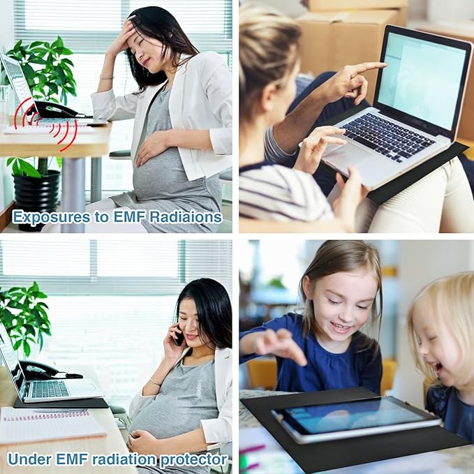 Laptop Pad Protection, Heat Shielding Laptop Pad EMI Blocker Lap Desk, Protector Portable Heat Blocker for Laptop, Tablets and Phones (12"-7.8")