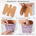 HOMIEAZICOZI 2-Pack Cork Leather Desk Accessories Storage - Pencil Pen Holder - Makeup Brush Holder Organizer - Stylish Addition to Home Decor (Purple)