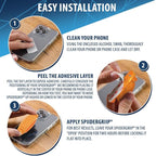 360 Rotating Phone Grip - Phone Holder for Hand - Phone Grips for Back of Phone & Pop Cell Phone Accessories for iPhone, Smartphones & Kindle Tablets (Orange)