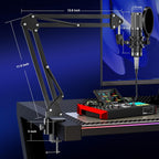 Podcast Equipment Bundle with 3.5mm Condenser Microphone for Pc/Phone Live Streaming Singing Gaming, Podcast Microphone Bundle with Live Sound Board Audio Mixer,Voice Changer, Denoise,DJ Sets