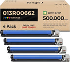 013R00662 Drum Unit Set 4-Pack Black Cyan Magenta Yellow Replacement for Xerox Workcentre 7525 7530 7535 7545 7556 7830 7855 7970 7835i 7845i AltaLink C8030 C8035 C8045 C8055 C8070 Printer Image-Drum