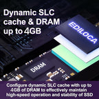 4TB PS5 SSD with Heatsink PCIe Gen4 NVMe M.2 Gaming SSD, 7400MB/s Read, 4GB DRAM Cache, 3D TLC | Internal Solid State Drive Compatible with PS5 & PC(EN855)