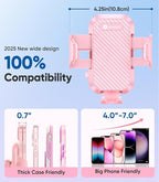 VICSEED Pink Phone Holders for Your Car, [True Military-Grade Strongest Suction Power], 3-in-1 Dashboard Windshield Vent, Truck Boat Stand Cell Phone Mount for iPhone Android All Phones