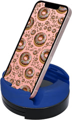 GoDonut – Phone Stand 360 Swivel – Cell Phone Holder + iPad Stand Desk Organizer - Compatible with Tablet, iPhone, Kindle & Most Smartphones – Blue