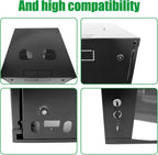 22U Server Cabinet Wall Mount Rack Enclosure with Caster Wheels 2 Server Fans Locking Grid Gate Removable Side Panels 19" Network Cabinet 15-18.5" Installation Depth Heavy-duty frame(22u cabinet 44IN)