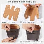 HOMIEAZICOZI 2-Pack Cork Leather Desk Accessories Storage - Pencil Pen Holder - Makeup Brush Holder Organizer - Stylish Addition to Home Decor (Coffee)