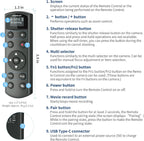 Rechargeable Shutter Release for Nikon AODELAN Wireless Camera Remote Control Compatible with COOLPIX P1000, P1100, P950, B600, A1000, Z50, Z30, Z fc, Z6 II, Z7 II,Z5, Replaces Nikon ML-L7(Black)