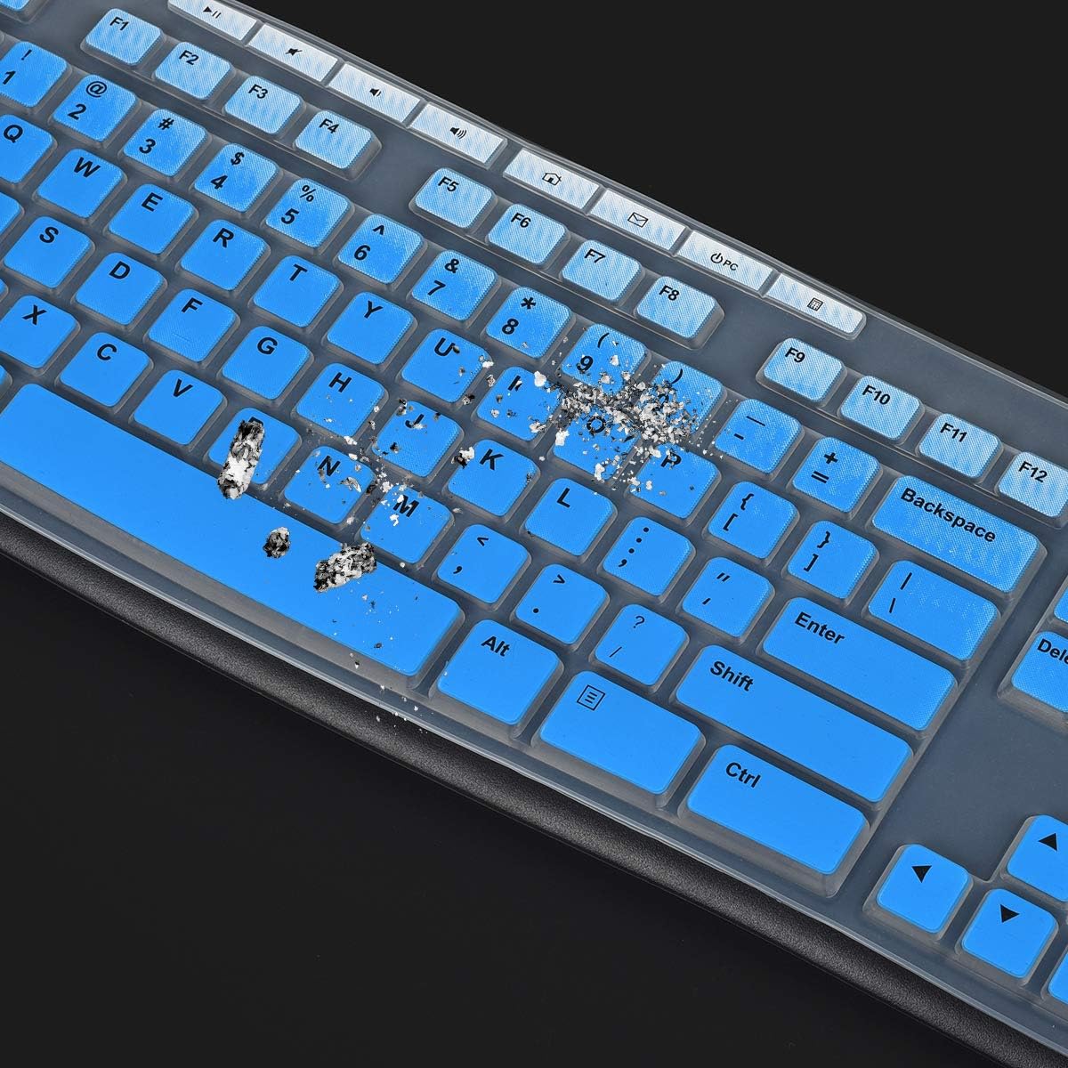 Keyboard Cover for Logitech MK295 MK370 MK270 K270 MK260 Keyboard, MK370 MK295 MK270 MK200 Keyboard Cover Skin Protector - Gradual Blue