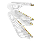 Cat6a Patch Cables 1ft (48 Pack) Slim, Cat6 Ethernet Patch Cable Pure Copper, Flexible Cat 6 Patch Cable 550MHZ 10G, Space-Saving Cat 6A Network Cables for Patch Panel White