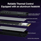 500GB PS5 SSD with Heatsink PCIe Gen4 NVMe M.2 Gaming SSD, 7400MB/s Read, 1GB DRAM Cache, 3D TLC | Internal Solid State Drive Compatible with PS5 & PC(EN855)