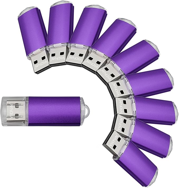 10pcs 8GB USB Flash Drive 8G USB 2.0 USB Drive Thumb Stick Purple