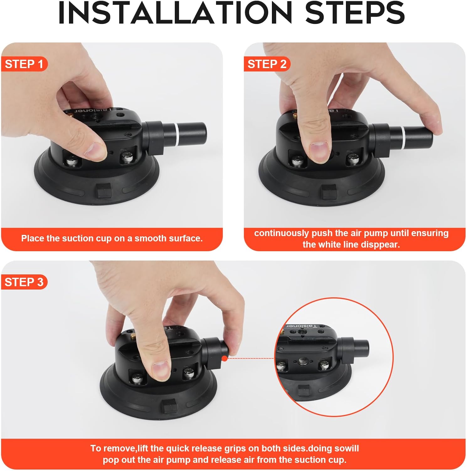 4.5"/14cm Camera Suction Cup Mount with Ball Head Quick Release Magic Arm Metal on Car Boat Windshield Window for Camera/DSLR Action Video Shooting