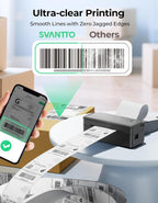 SVANTTO Y42BT Bluetooth Thermal Label Printer, 4x6 Shipping Label Printer for Small Business, Compatible with iOS, Android, Windows, Mac, Amazon, Ebay, Shopify, USPS, UPS, Etsy, Black