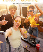 ADZERD Remote Control for TikTok, Page Turner for iPhone/iPad, Bluetooth Camera Video Recording Remote, Scrolling Ring for TIK Tok, Compatible with iOS/Android Phones & Tablets - White