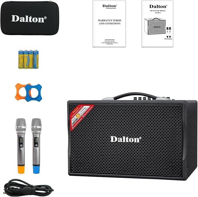 KS8Pro Karaoke Machine for Adults Karaoke Machine with Bluetooth and Wireless Microphone for Adults, Portable Bluetooth Speaker System with 2 Microphones, Loud Speakers for Tv Kareoke and Events Use