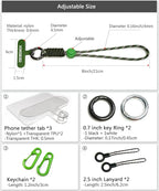 Cell Phone Lanyard Wrist Strap - Phone & Camera Wrist Strap, Short Lanyard for Keys, Jungle Green