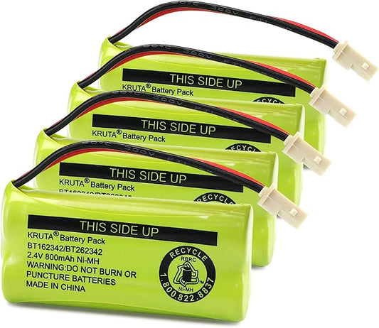 Kruta BT166342 BT266342 Battery 2.4V 800mah Replacement Battery Pack Compatible with for BT183342 BT283342 BT162342 BT262342 VTech CS6114 CS6419 CS6719 at&T EL52300 CL80111 Cordless Phone (Pack 4)