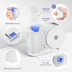 KIWIFOTOS Phone Camera Grip Smartphone Tripod Mount Handle Holder for iPhone 15 14 Pro Max S23 S22 Ultra with Bluetooth Shutter and Cold Shoe Adapter Selfie Vlog Video Shooting-White