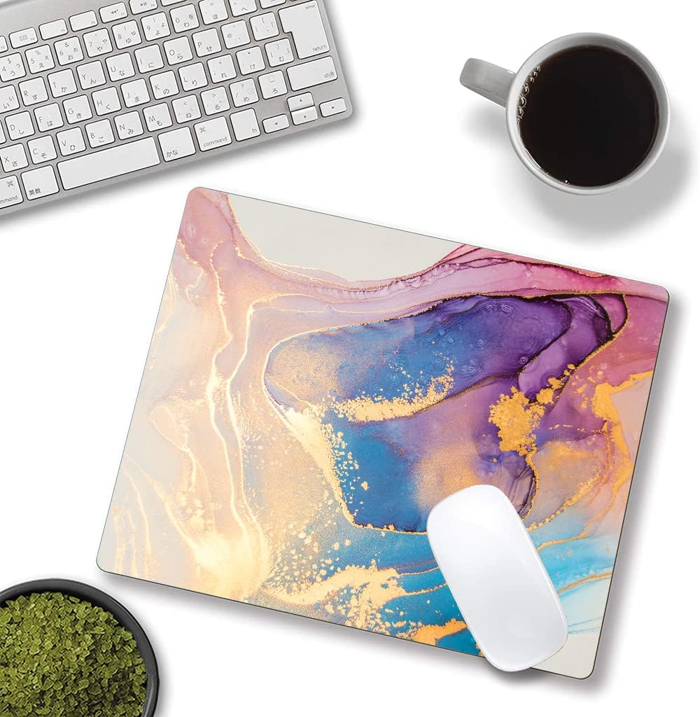 Mouse Pad, Abstract Marble Design Mouse Pad, Washable Square Cloth Mou ...