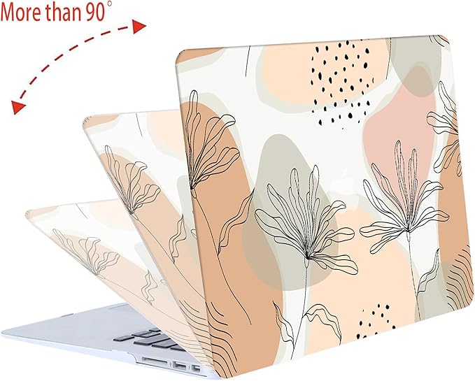 LanBaiLan Compatible for MacBook Pro 13 inch with Touch Bar 2022 2020 2019 2018 2017 2016 Release M1 M2 A2338 A2289 A2251 A2159 A1989 A1706 A1708, Laptop Hard Case & Keyboard Cover, Aesthetic Flower