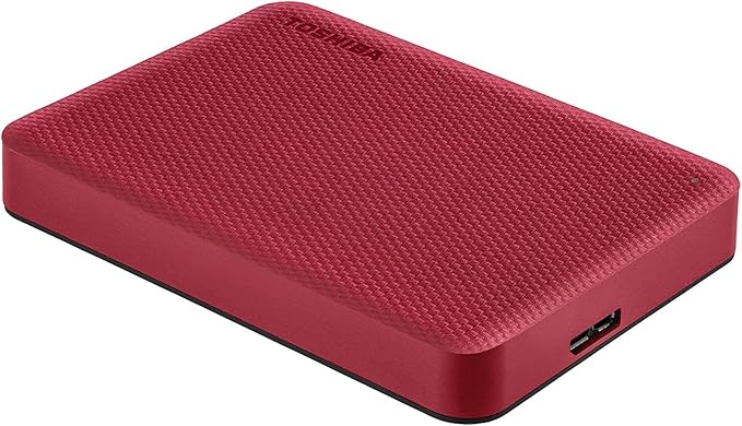 Toshiba Canvio Advance 4TB Portable External Hard Drive USB 3.0, Red - HDTCA40XR3CA