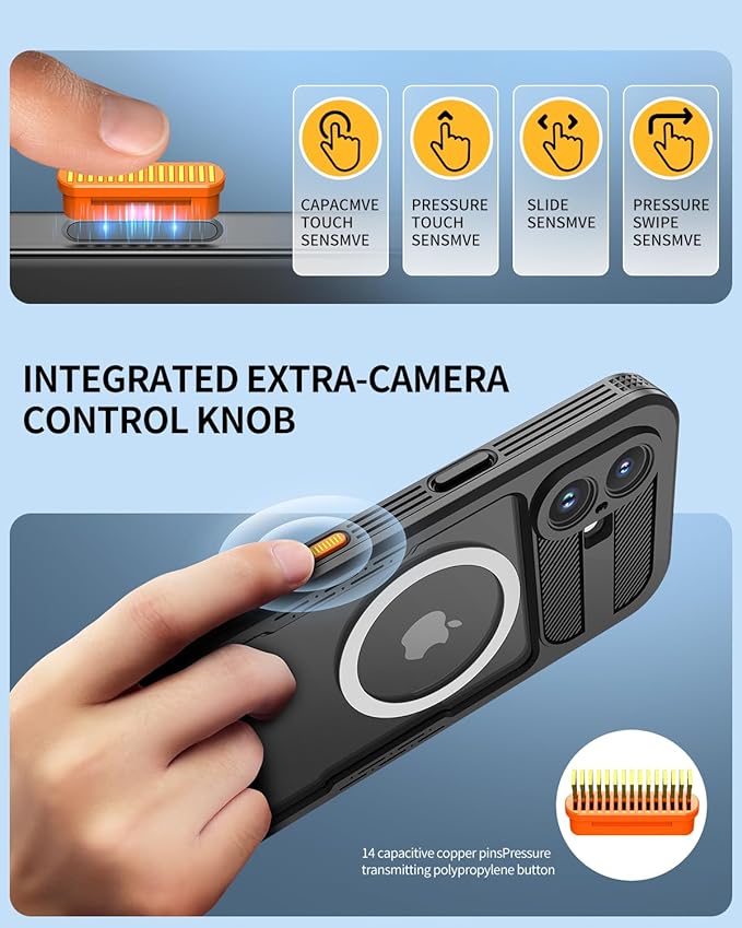 Lanhiem Magnetic Case for iPhone 16 Plus, IP68 Waterproof Dustproof Phone Case, [Compatible with Magsafe] [Built-in Screen Protector] Full Body Heavy Duty Rugged Phone Cover 6.7 inch, Black