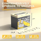 Power Queen 12V 100Ah LiFePO4 Battery Bluetooth Lithium Battery, Low-temp Cut-off Deep Cycle Battery with 100A BMS, 1280Wh Energy, Up to 15000 Cycles for Trailer RV, Motor Home, Marine