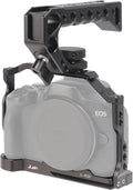Hersmay R50 Cage with Top Handle,Aluminium Alloy Camera Cage for Canon EOS R50 Mirrorless Cameras, Vlogging Video Shooting Filmmaking Rig Stabilizer with 1/4" Mounting and 3/8" Arri Locating Hole