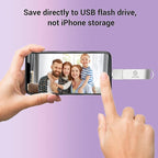Genuine Apple MFi Certified 128GB iPhone-Photo-Stick Real Capacity iPhone-Memory-Storage-Stick for Photos Videos Contacts USB-Flash-Drive-Thumb-Drive-for-iPhone iPad Android External-Storage