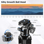 SIRUI Lightweight Mini Tripod, 1.9lbs Aluminum Desktop Table Tripod with Low-Profile Ball Head, Compact Design, 33lbs Load, 16.7" Max Height, for DSLR, Mirrorless Camera, Phone, Vlogging