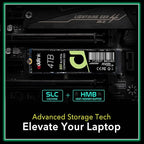 Addlink S93 4TB PCIe 4.0 M.2 Gen 4 Memory Expansion SSD, Up to 7400 MB/s, Internal Solid State Drive with HMB Technology for Laptop, Gaming and Creators