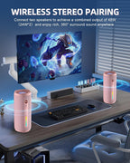 OHAYO Portable Bluetooth Speaker, IPX7 Waterproof Wireless Speaker with 24W Stereo Sound, Active Extra Bass, Bluetooth 5.3, RGB Lights, Up to 30H Playtime for Home, Outdoor, Party, Travel