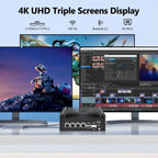 Firewall Micro Appliance Core N150,4xi226-V 2.5G Fanless Mini PC,DDR5,2*NVMe 2*SATA,6*USB,2*HDMI,Type-C,DP,Firewall Mini PC NAS Server