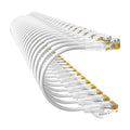 Cat6a Patch Cables 0.5ft (24 Pack) Slim, Cat6 Ethernet Patch Cable Pure Copper, Flexible Cat 6 Patch Cable 550MHZ 10G, Space-Saving Cat 6A Network Cables for Patch Panel, White