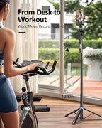 UBeesize 70'' Auto Face Tracking Tripod 360° Rotation with Stand, Phone Tripod with Fill Light, Selfie Stick & Phone Stand for Recording, Vlog/Live Stream/Video/TikTok, Compatible with iPhone/Android