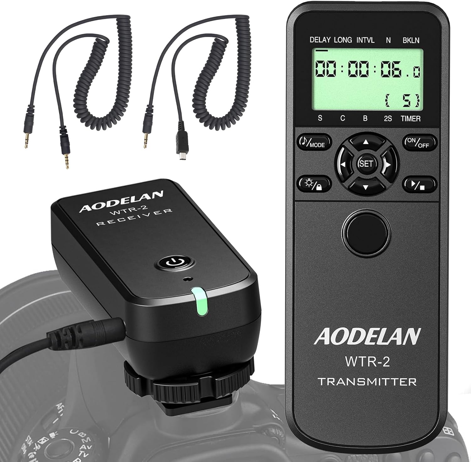 Wireless Shutter Release Timer Controller and Intervalometer with LCD and HDR for Olympus OM-D E-M10 Mark II, Pen E-PL8, Pen-F and for Panasonic Lumix DMC-G7, G85, GH4