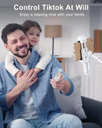 TikTok Scrolling Ring Remote Control, Camera Shutter Remote, Wireless Bluetooth Scrolling Ring for iPhone, iPad, iOS, Android - White