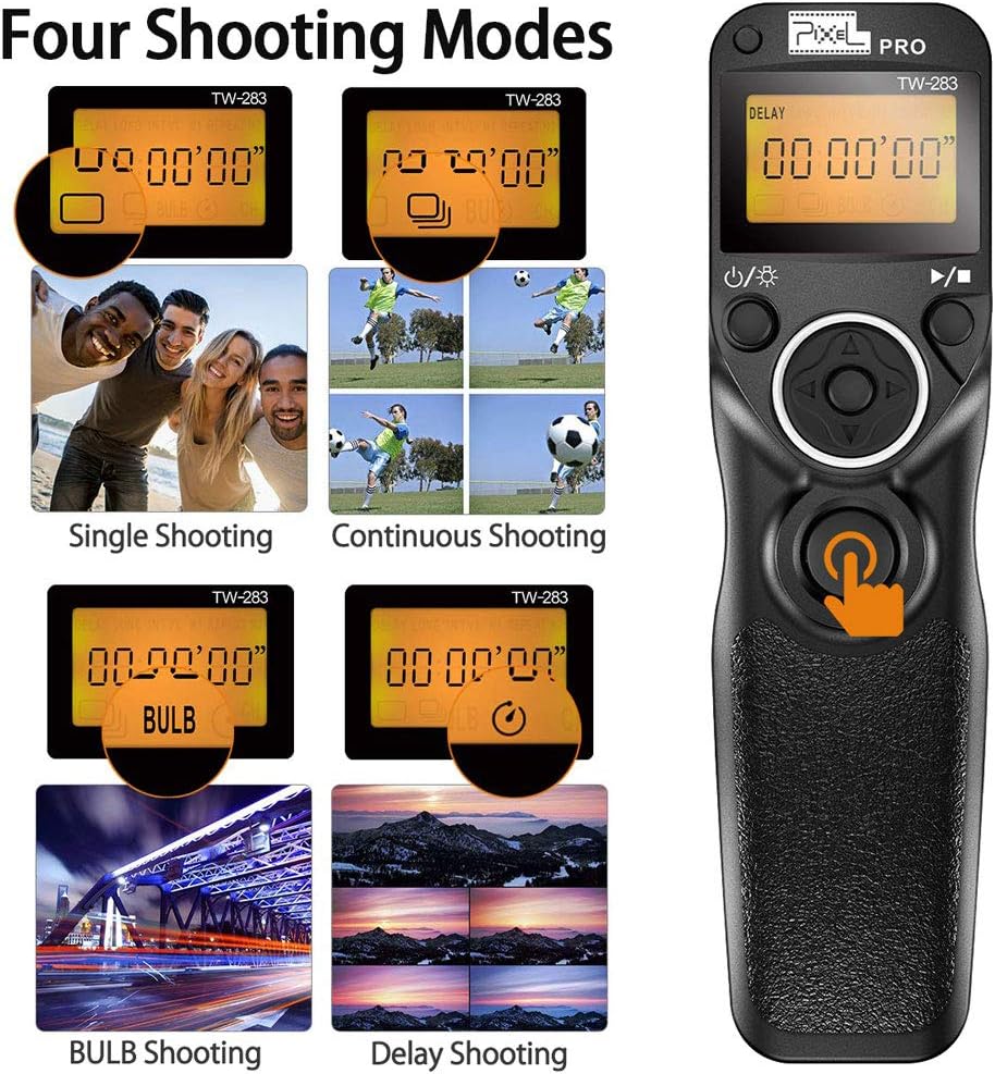 Remote Shutter Release Compatible for Sony, PIXEL TW-283 S1 Wireless Remote Release Cable Timer Remote Control Compatible for Sony Cameras