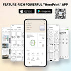 PRT Mini Sticker Printer, Portable Thermal Printer with 1 Roll Sticker Paper, Inkless Sticker Maker, Bluetooth Label Printer for Study Notes,Lists,Pictures,DIY Creations Small Printers for Home Use